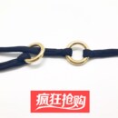 黑色4mm圆形尼龙P链狗狗带一体链专业比赛牵引绳训练绳绳 进口新款