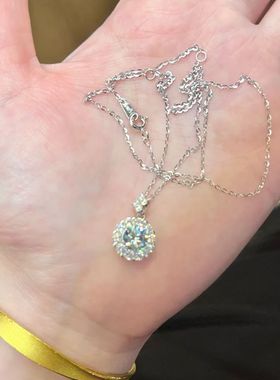 一世繁花满钻项链女轻奢小众ins气质高级感吊坠锁骨链送女友礼物