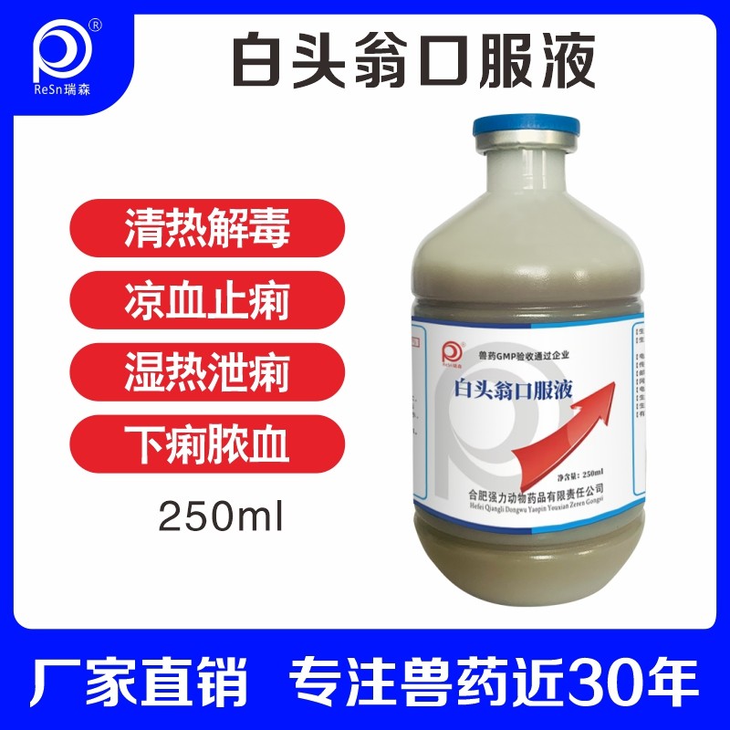 白头翁口服液兽药便血腹泻拉稀药