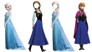 定制KT板人形人像立牌拍照露脸镂空幼儿园广告卡通动漫人物爱莎