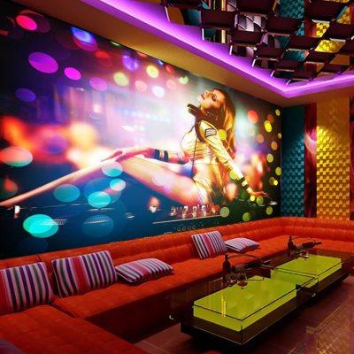3d个性酒吧ktv美女壁画主题包厢包房墙纸墙布会所装饰背景墙壁纸