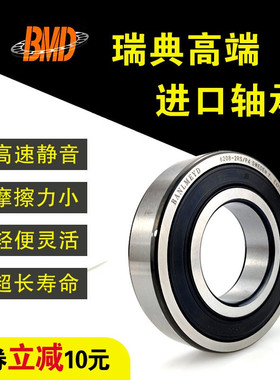 瑞典BMD进口带卡簧槽轴承6304 6305 6306 6307 -2ZN -2RSN/P5