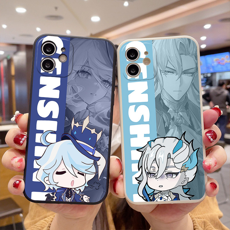 那维莱特原神枫丹水神芙宁娜手机壳直边古董白黑软壳适用OPPO苹果华为小米vivo红米荣耀IQOO真我定制