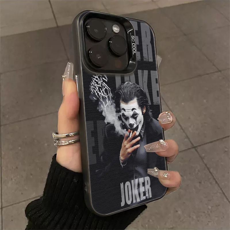JEKOR希斯莱杰适用苹果15手机壳iPhone14抽烟小丑13promax个性12mini创意x新款11男生8plus彩银7磨砂xr欧美xs