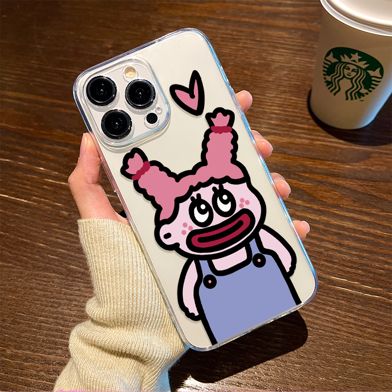 孙怡同款适用苹果15手机壳套iphone14/13promax透明12mini搞怪11少女新款xse趣味8plus/7/6/xr卡通创意硅胶软