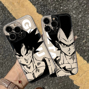 七龙珠iPhone14plus手机壳苹果13promax孙悟空15贝吉塔12pro男新款ip11动漫x防摔xs软壳xr透明适用女套全包潮