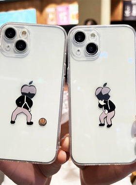 适用于苹果14promax手机壳新款iphone13小黑子11pro爱坤12蔡徐坤8plus坤哥7男生x透明xs女款xr荔枝max保护套