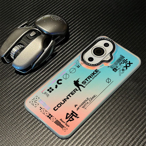 适用华为nova12pro手机壳csgo印花集渐变极光镭射7男女新款10/11ultra简约9高级8潮牌6硅胶软壳5保护套印花机