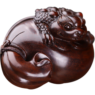 絮旧印度小叶紫檀马上封侯手把件檀香紫檀手盘玩小摆件把玩件文玩