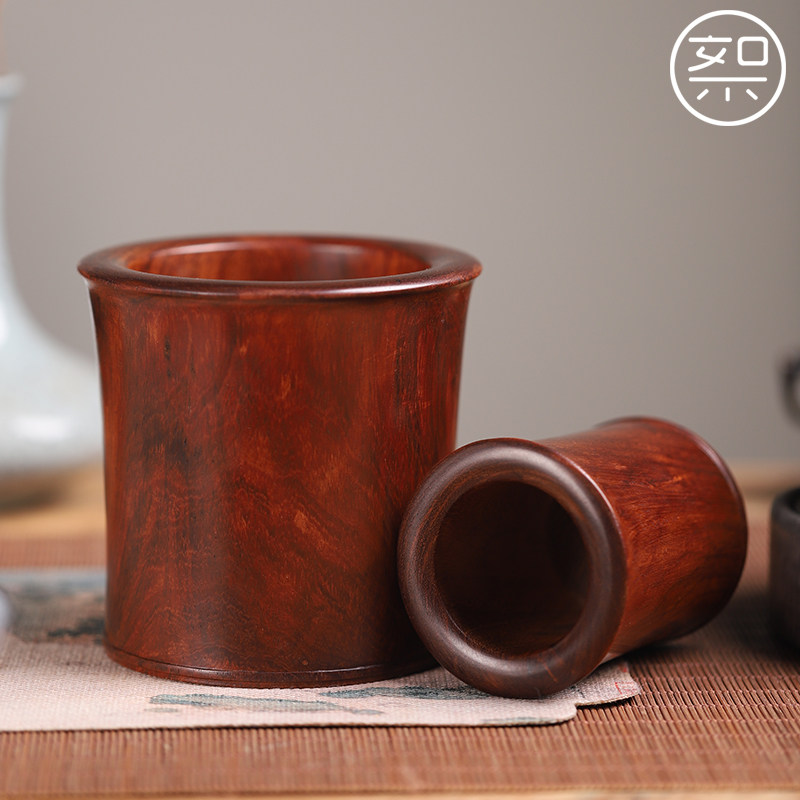 海南黄花梨笔筒一套满纹