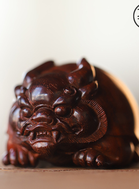 絮旧印度小叶紫檀龙龟龙九子手把件檀香紫檀红木手工赑屃霸下送礼