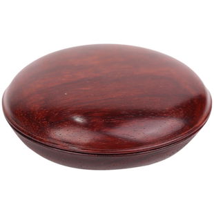 絮旧 印度小叶紫檀木印泥盒 复古中国风圆形小盒子香薰盒小号便携