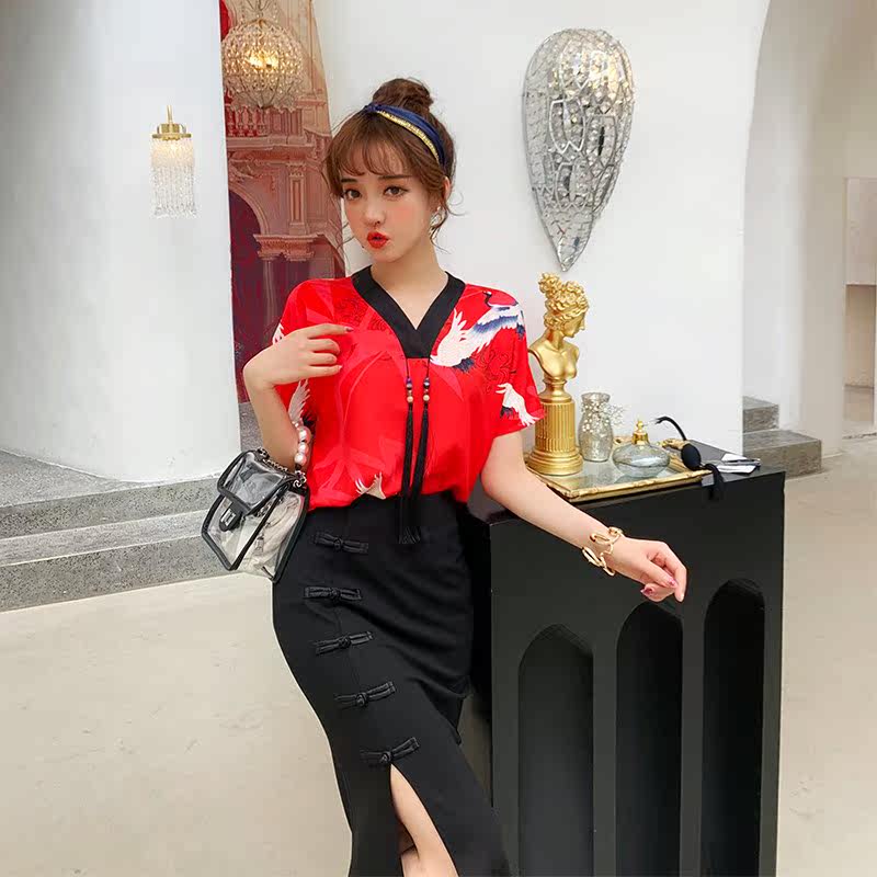 Tang costume suit Retro Republic of China Chinese style Dirndl Chinese style Improvement fashion Dress shirt Two piece set Hanfuin the Women's clothing/Boutique , Costume/National costume/Stage costumes , Costume/Chinese clothing , Jacket  category - from Buy2taobao.com to provide professional Taobao agent buy service