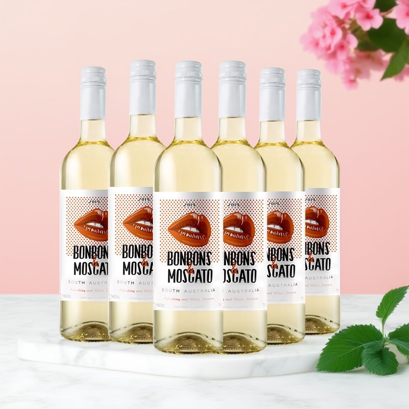 甜唇原瓶进口莫斯卡托半甜白葡萄酒甜型红酒750ml*6瓶女生微醺酒