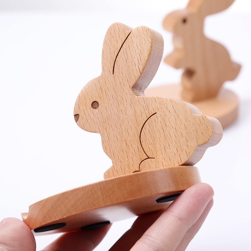 木制手机支架木质简约创意桌面懒人手机架可爱实木定制刻LOGO送礼