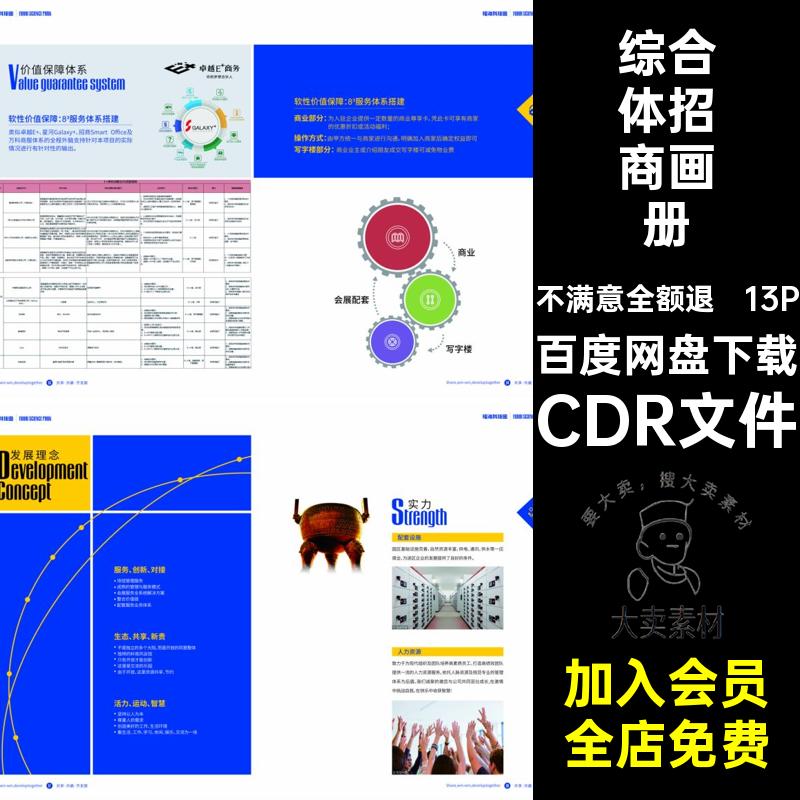 13P商业体招商画册模板手册商业街CDR排版宣传画册项目招商综合体
