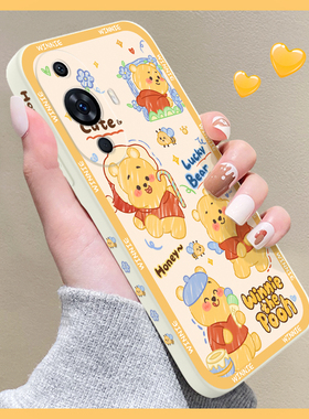卡通涂鸦小熊适用华为nova11手机壳nova10/9可爱NOVA8PRO液态硅胶nowa7超薄防摔nova9se新款全包镜头女SE外套