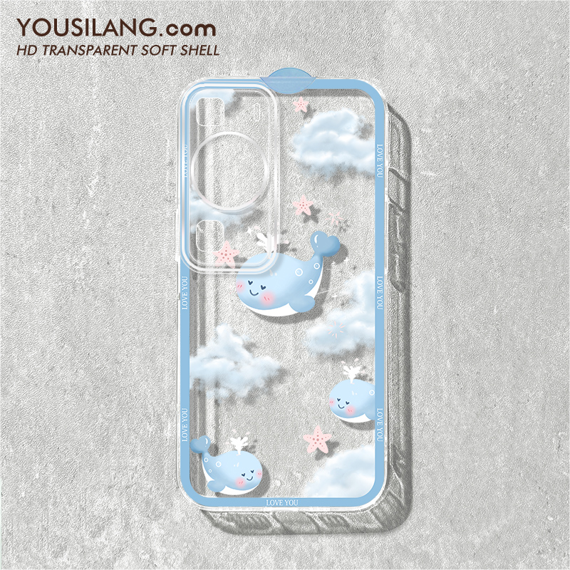 华为p60G4235喷水蓝鲸透明