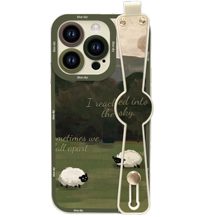 草原小羊适用红米k60手机壳k50/k40pro新款腕带K30至尊版液态硅胶note12/11/10全包镜头NT9/8pro女防摔保护套