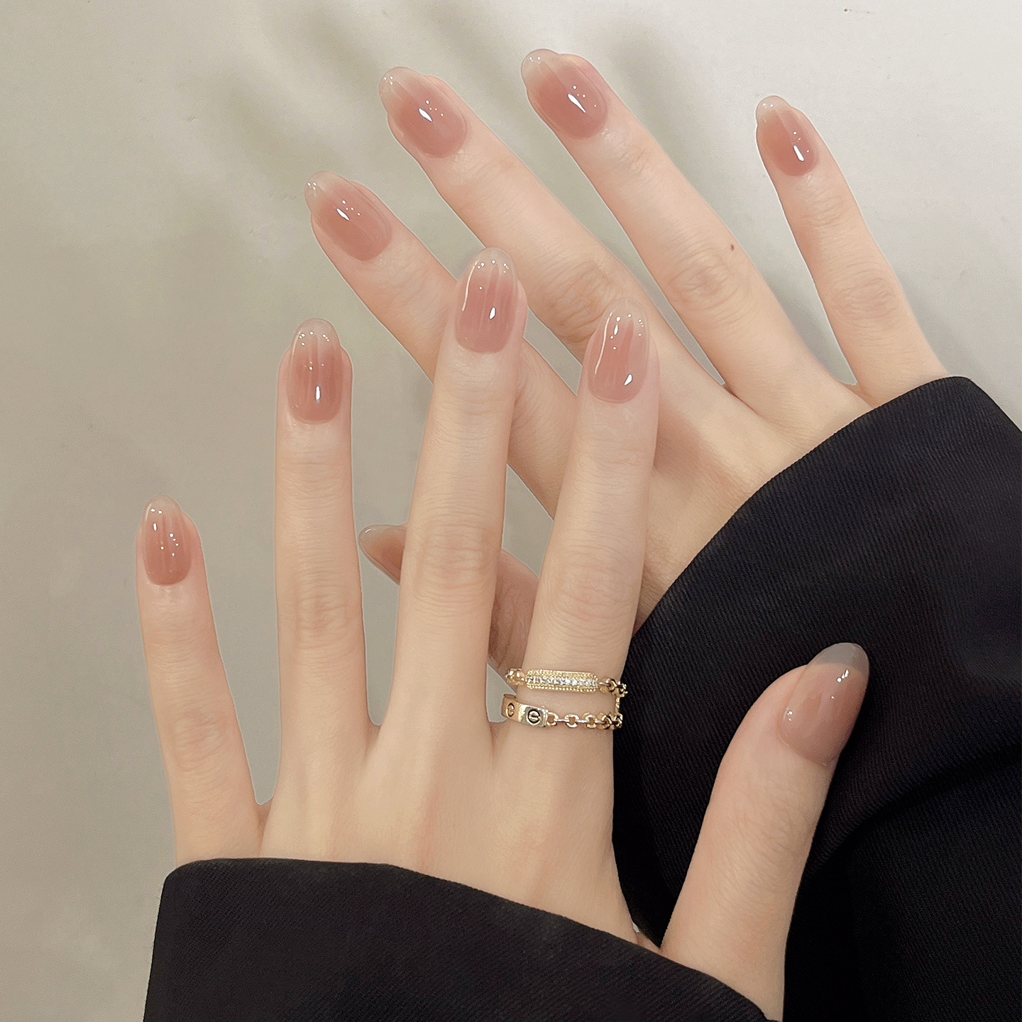 不挑人显白简约清透百搭裸色美甲