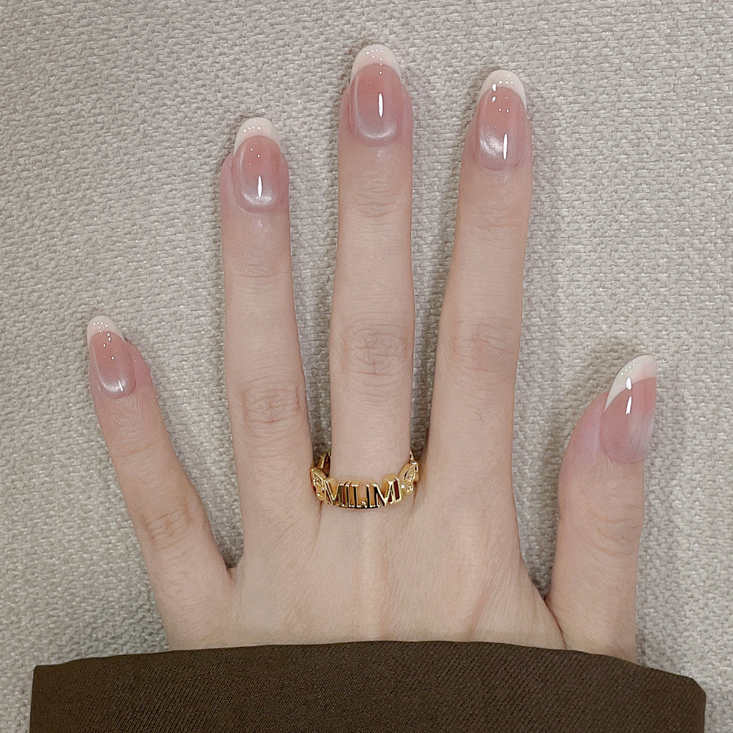 纯手工穿戴美甲裸色腮红猫眼2026新款高级感奶油法式美甲杏粉流光,彩妆/香水/美妆工具,穿戴甲/甲片,淘宝优惠券,粉丝福利购,淘宝优惠卷