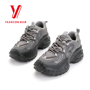 2025新款 百搭保暖运动鞋 冬季 女厚底休闲棉鞋 加绒老爹鞋 意尔康女鞋