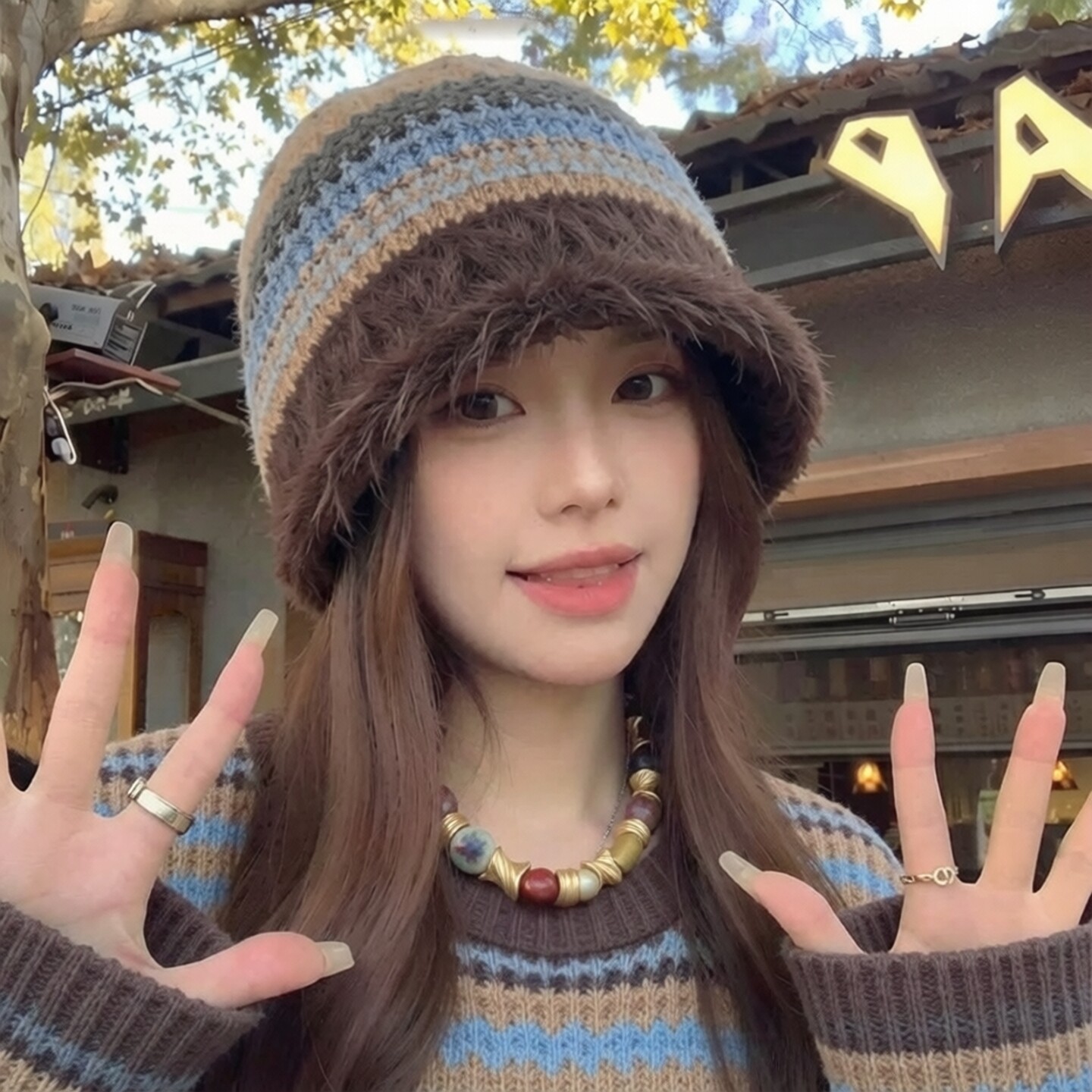 民族风陶瓷花朵轻奢小众锁骨链