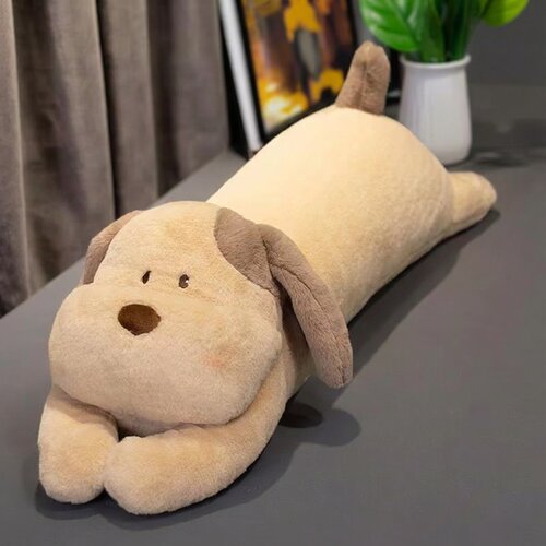 狗狗趴趴毛绒长条抱枕侧睡安抚