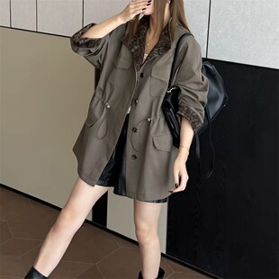 四季青文子家实体批发韩版高定收腰风衣