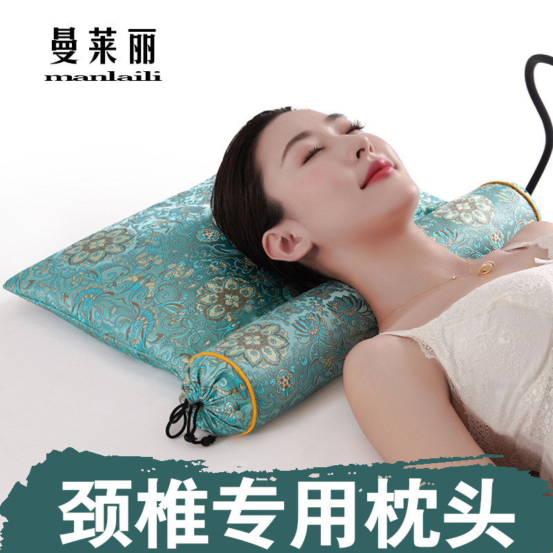 荞麦皮决明子颈椎枕头睡觉专用成人护颈椎助睡眠小圆柱艾草劲椎硬