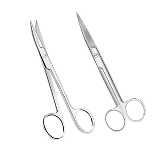 医用剪刀不锈钢直尖头弯头外科手术组织拆线剪医疗美容眼科解剖剪