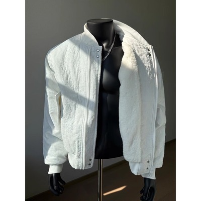 2025年新款仿貂毛座山雕棉服外套