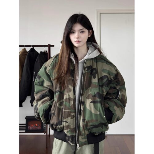 美式bomber飞行夹克棒球棉服男女