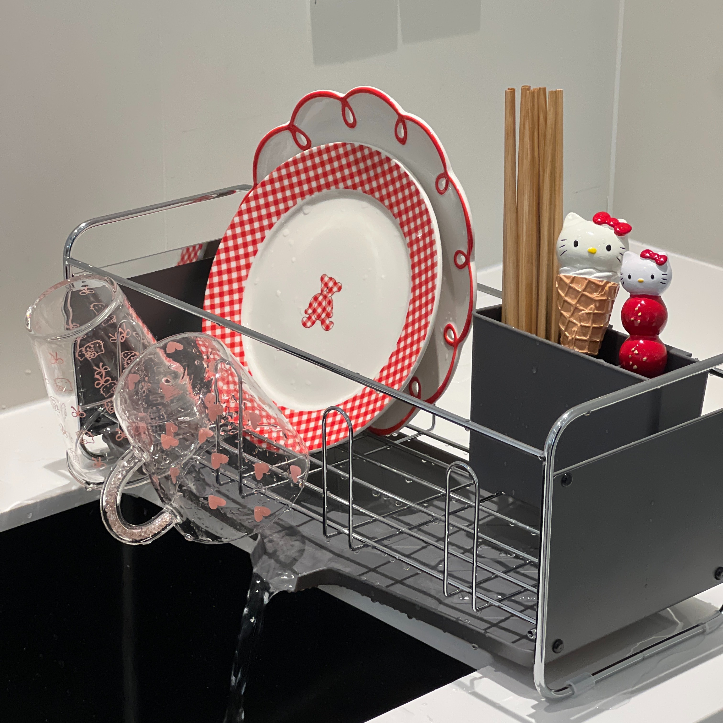 厨房碗碟沥水架筷子笼置物架水池旁架子碗碟杯子收纳架多功能碗架