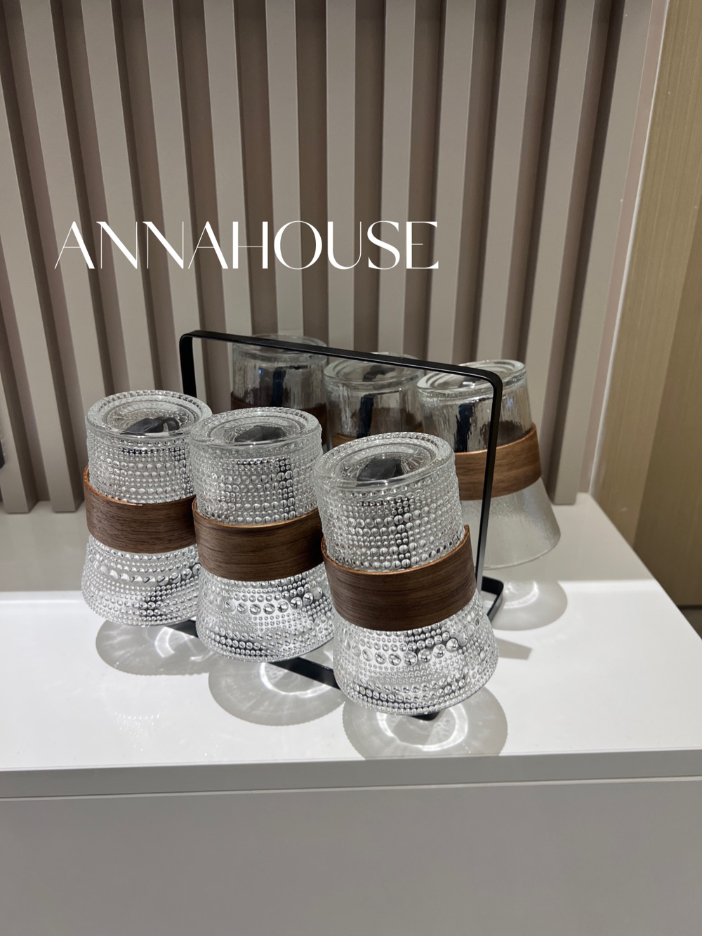 ANNAHOUSE家居馆 中式竹套扶疏杯岩纹珍珠杯咖啡杯冰美式拿铁杯