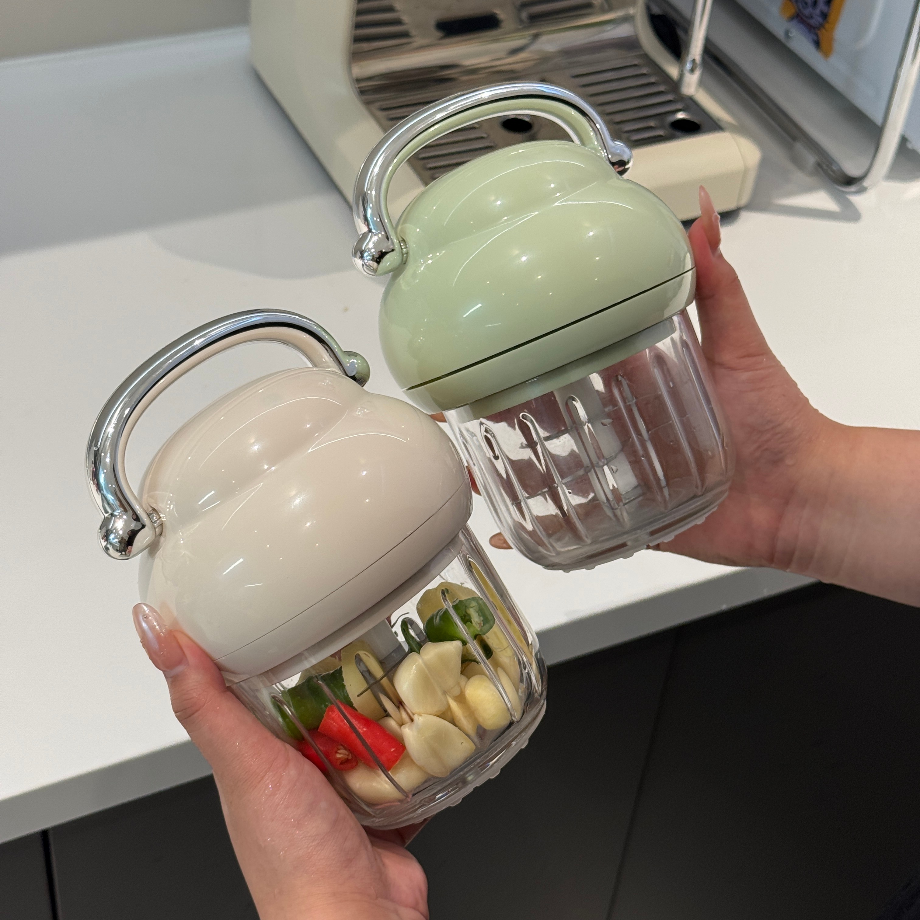 泡芙电动大功率打蒜器料理机充电式迷你家用厨房宝宝辅食机