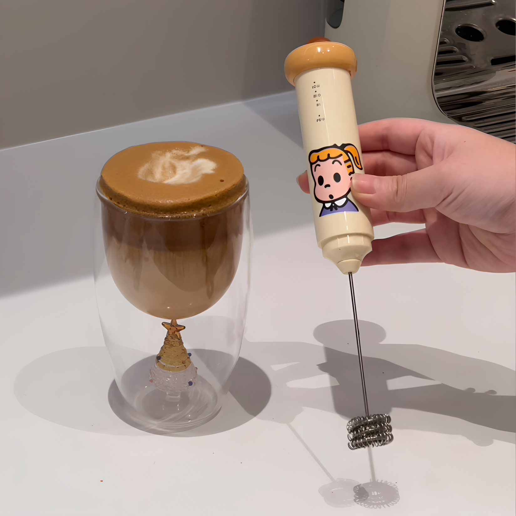 电动咖啡打泡器搅拌棒打发奶泡机泡沫神器牛奶奶盖手持无线打发器