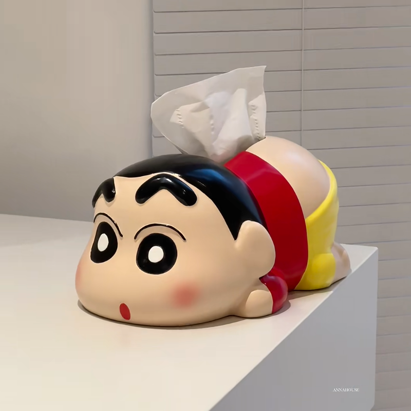 蜡笔小新纸巾盒客厅茶几卧室抽纸盒桌面餐巾纸盒装饰摆件