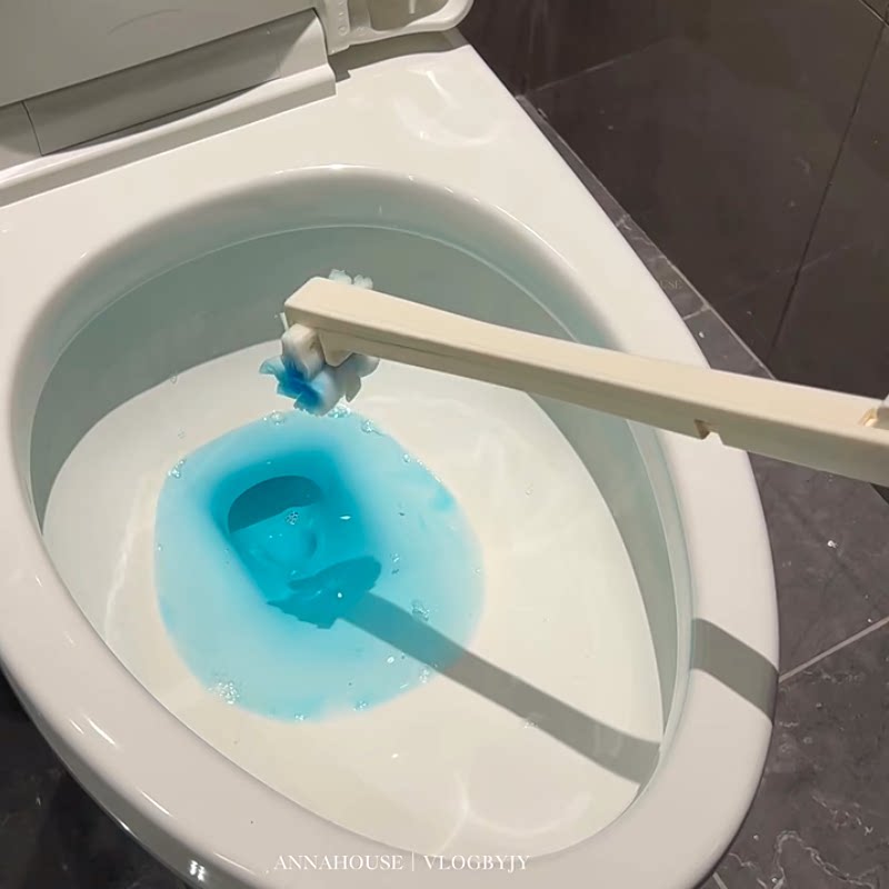 ANNAHOUSE吸盘一次性马桶刷壁挂式可溶解替换头清洁无死角卫生间图片
