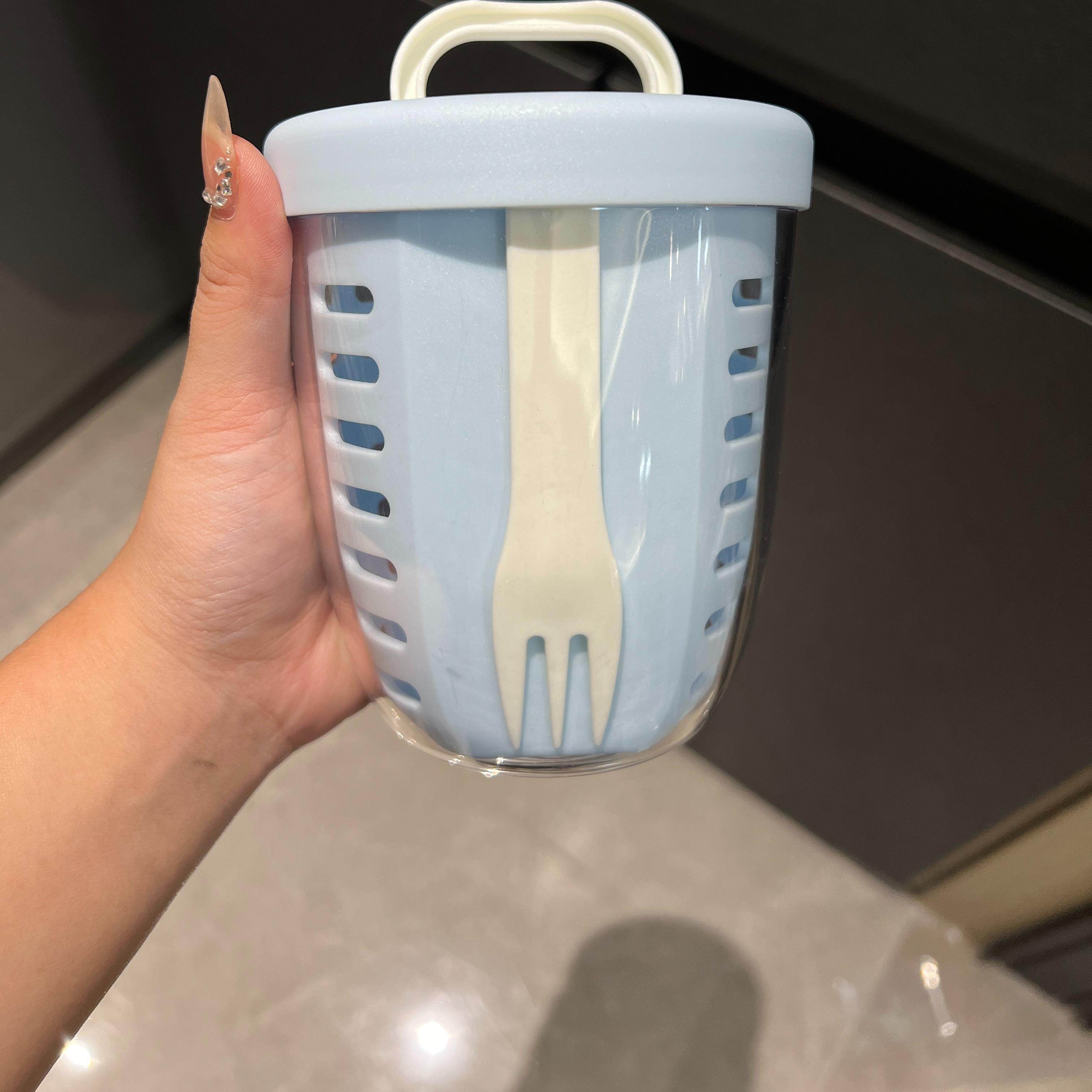 annahouse家居沙拉杯水果杯双层水杯便携早餐杯外带可沥水水果杯,餐饮具,洗菜盆/沥水篮/漏水筛,淘宝优惠券,粉丝福利购,淘宝优惠卷