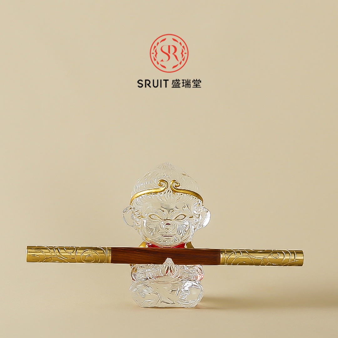 单只带茶针-轻奢齐天大圣悟空金箍棒茶针茶刀家用K9水晶茶具