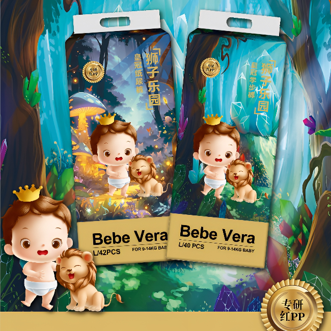 Bebe Vera（铭佳童话小狮子系列）皇冠装亲肤柔婴儿纸尿裤拉拉裤