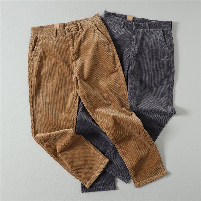 美式复古灯芯绒休闲裤