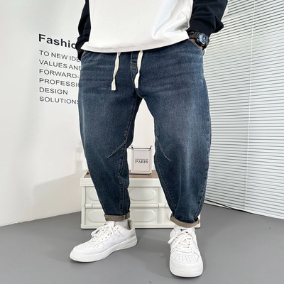 男士牛仔裤春秋新款宽松直筒休闲