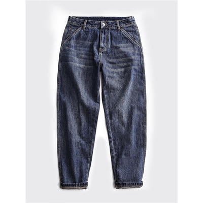 2025秋冬厚款牛仔长裤