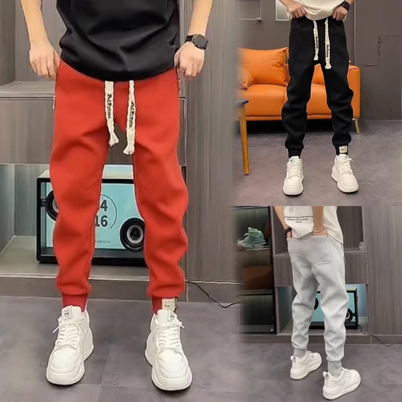 自主长裤休闲痞帅纯色裤