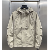 新款 美式 休闲拼接工装 2025秋季 夹克男潮牌时尚 冲锋衣痞帅连帽外套