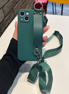 适用苹果11可以背的xr背带15斜跨背包式x手机壳14iphonexsmax带挂绳7挂脖16腕带8plus斜背13pro套mini潮se2/3