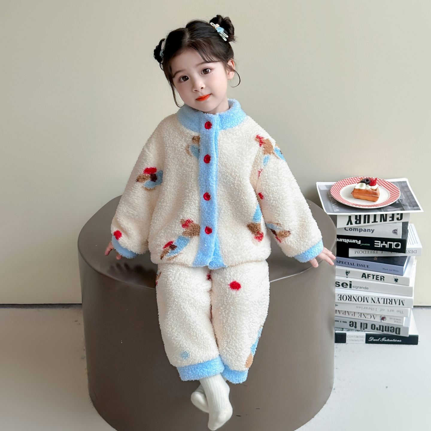 女童睡衣儿童法兰绒新款秋冬季