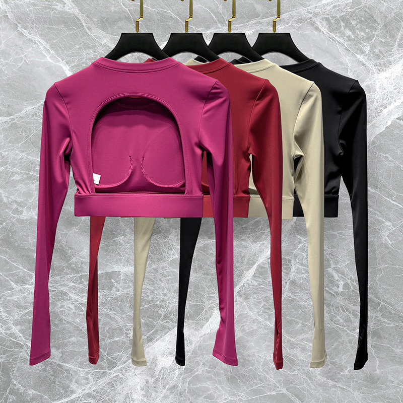 瑜伽上衣女2025新款时尚性感漏背